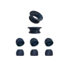 Loop Earplugs Quiet 1 Ear Tips + Loop Mute In Hush Blue