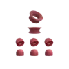 Loop Earplugs Quiet 1 Ear Tips + Loop Mute In Soul Bordeaux