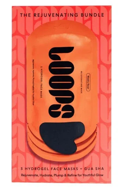 Loops Holiday Rejuvenating Sheet Mask & Gua Sha Set In Orange