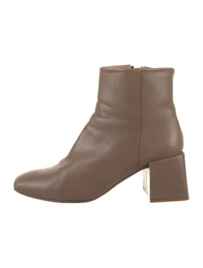 Pre-owned Loq Leather Boots In Brown