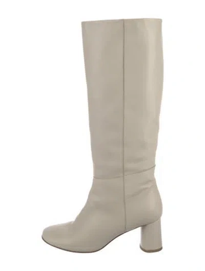Pre-owned Loq Leather Boots In Neutral