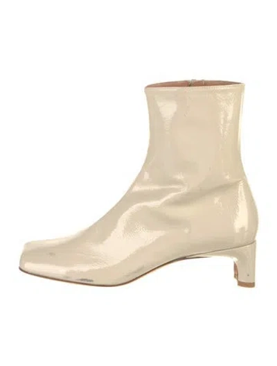Pre-owned Loq Patent Leather Boots In Neutral