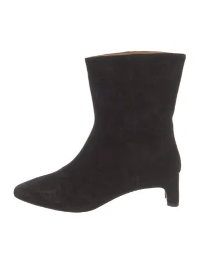 Pre-owned Loq Suede Boots In Black
