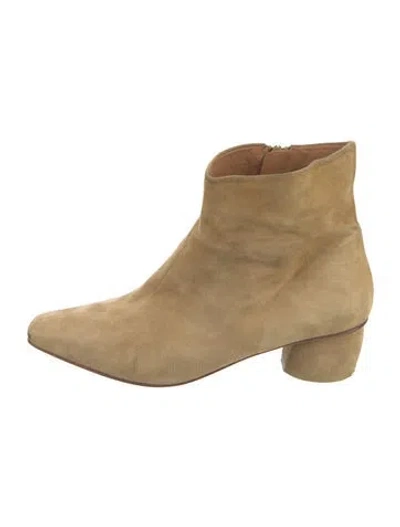 Pre-owned Loq Suede Boots In Neutral
