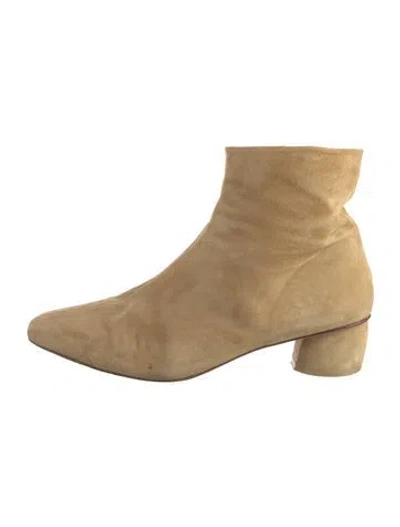 Pre-owned Loq Suede Boots In Neutrals