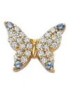 Loquet 18k Yellow Gold Butterfly Diamond And Sapphire Charm In Gold