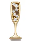 Loquet 18k Yellow Gold Diamond Charm In Brown
