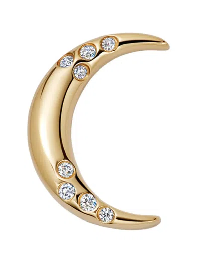 Loquet 18k Yellow Gold Diamond Crescent Moon Charm