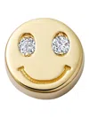 Loquet 18k Yellow Gold Happy Face Diamond Charm In Gold