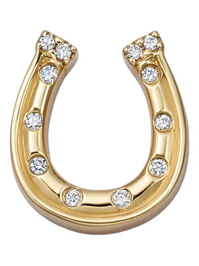 Loquet 18k Yellow Gold Horseshoe Diamond Charm
