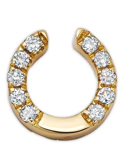Loquet 18k Yellow Gold Lucky Horseshoe Diamond Charm