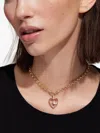 Loquet 18kt Yellow Gold Crescent Moon Diamond Necklace In Gold