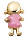 Loquet 18kt Yellow Gold Girl Charm Necklace In Gold
