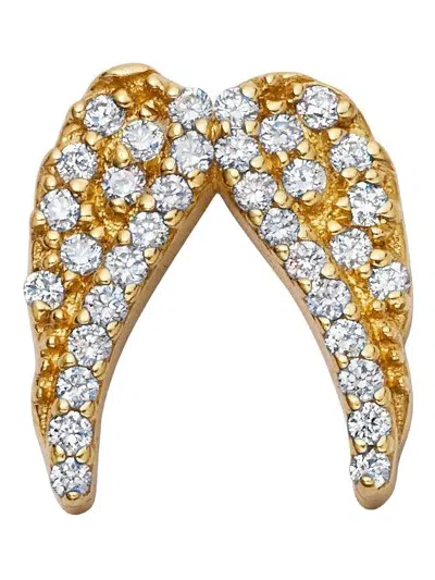 Loquet Diamond Angel Wings Charm In Gold