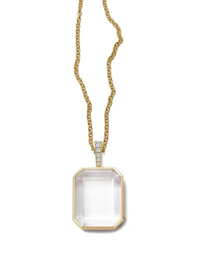 Loquet Diamond Locket Necklace In Gold