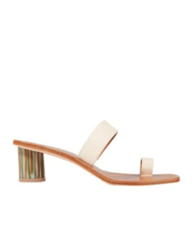 Loquet Leather Sandals In Neutral
