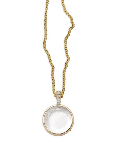 Loquet Lyra Diamond Locket Necklace In Gold