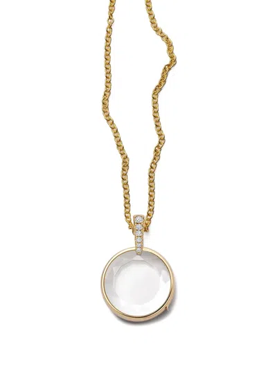 Loquet Lyra Locket Diamond Necklace In Gold