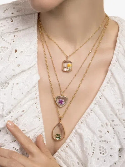 Loquet Nova Teardrop Locket Necklace In Gold