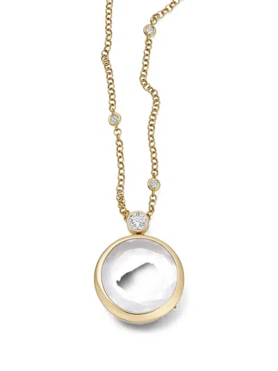 Loquet Sapphire And Diamond Locket Necklace In Gold