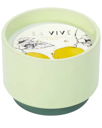 L'or De Seraphine La Vive Lychee, Cassis & Pear Large Candle In Green