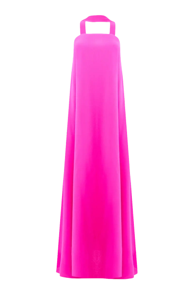 Lora Istanbul Amy Crepe Pink Strapless Maxi Dress
