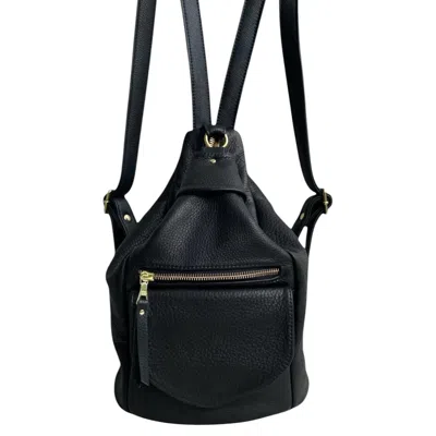 Lëora Lëather Women's Black / Gold The Cleo Backpack