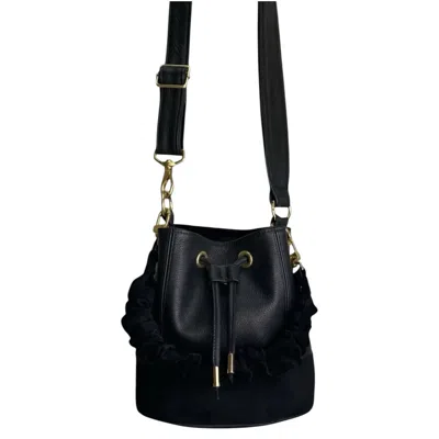 Lëora Lëather Women's Black / Gold The Lithia Bucket Bag