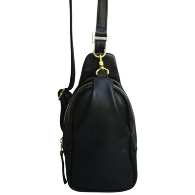Lëora Lëather Women's Black / Gold The Meta Crossbody Bag