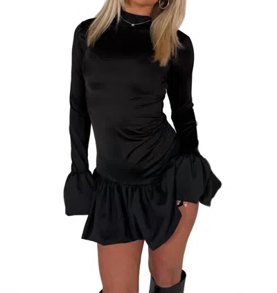 Loraine Holly Flare Dress In Black