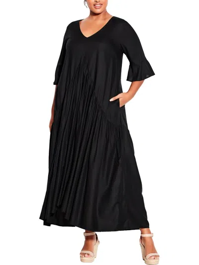 Loralette Valerie Womens Boho Long Maxi Dress In Black