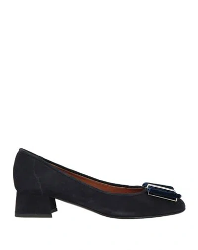 Lorbac Woman Pumps Midnight Blue Size 11 Leather