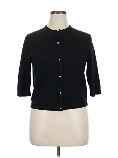 Pre-owned Lord And Taylor Cardigan Sweater In Black