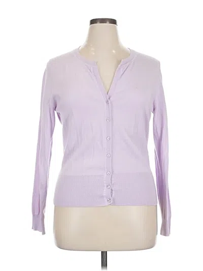 Pre-owned Lord And Taylor Cardigan Sweater In Purple
