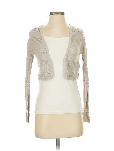 Pre-owned Lord And Taylor Cardigan Sweater In Silver