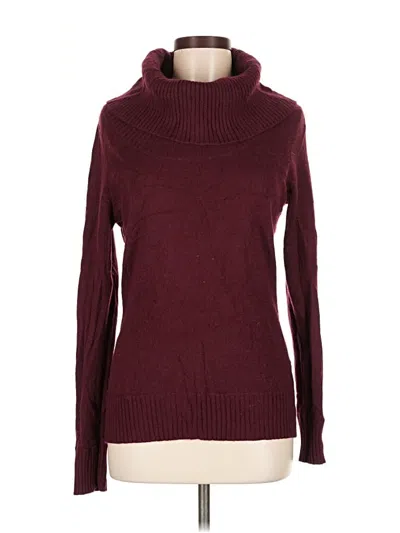 Pre-owned Lord And Taylor Cashmere Pullover Sweater In Burgundy