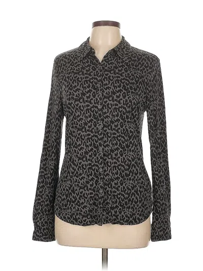 Pre-owned Lord And Taylor Long Sleeve Blouse In Black