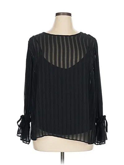 Pre-owned Lord And Taylor Long Sleeve Blouse In Black