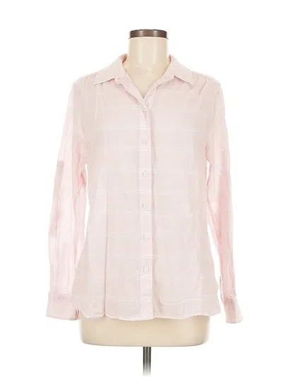 Pre-owned Lord And Taylor Long Sleeve Blouse In Pink