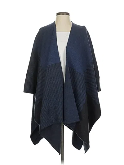 Pre-owned Lord And Taylor Poncho In Blue