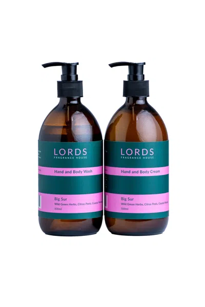 Lords Fragrance House Neutrals / Green / Pink Hand & Body Wash & Cream Duo In White
