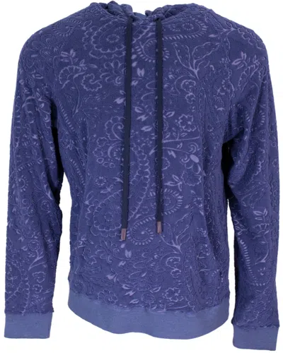 Lords Of Harlech Blue Howard Towel Hoodie In Skipper