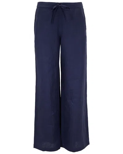 Lords Of Harlech Blue Lillian Navy Womens Wide-leg Pant