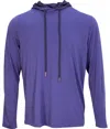 Lords Of Harlech Hugo Extra Fine Merino Wool Lightweight Hoodie In Blue/pink/purple