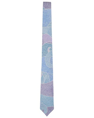 Lords Of Harlech Blue Talia Grain Paisley Teal Womens Printed Tie