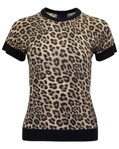 Lords Of Harlech Claudette Leopard Brown Womens Knit Sweater In Animal Print