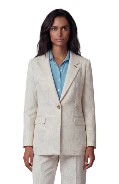 Lords Of Harlech Crochet Paisley Womens Tailored Blazer In Multi