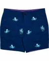 Lords Of Harlech Men's Green / Blue Edward Octopus Embroidery Shorts - Blue In Multi
