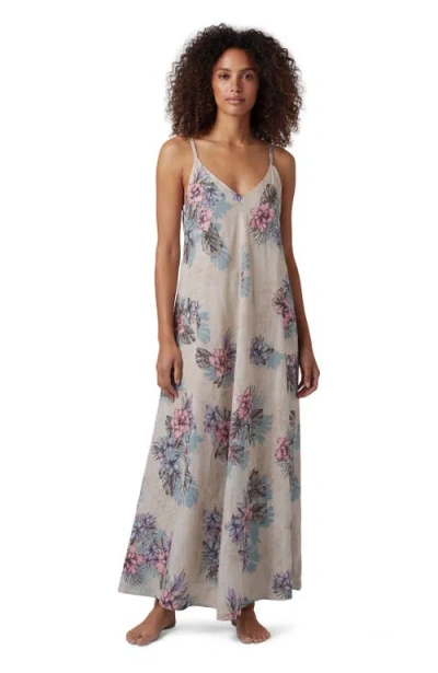Lords Of Harlech Exotic Floral Womens Linen Oversized Dress In Multi