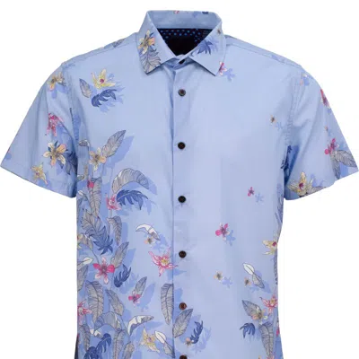Lords Of Harlech George Summertime Shirt In Blue